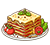 lasaga with tomatoes - vector image